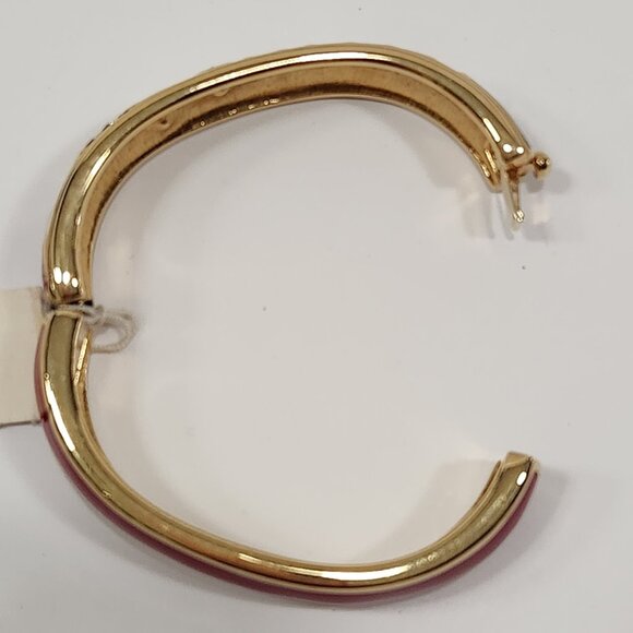 NWT 80s Swarovski Multicolored Enamel and Crystal Hinged Bangle Bracelet - Picture 7 of 9